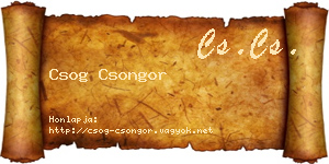 Csog Csongor névjegykártya